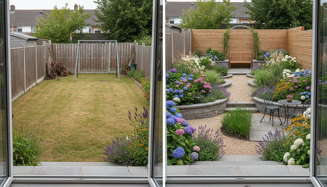 Garten anhand eines Fotos mit KI neu gestaltet